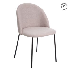 SILLA BEIGE TEJIDO-METAL MODERNO SALÓN 50 X 54 X 78,50 CM