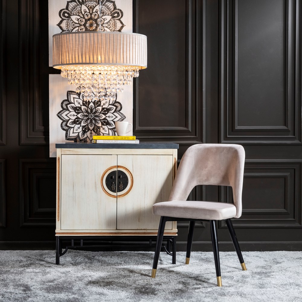 SILLA PLATA TEJIDO-METAL 45 X 46 X 83 CM - Imagen 2