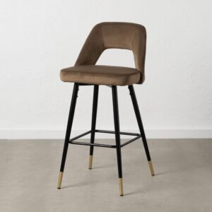 TABURETE CAFÉ TEJIDO-METAL 43 X 47 X 105 CM