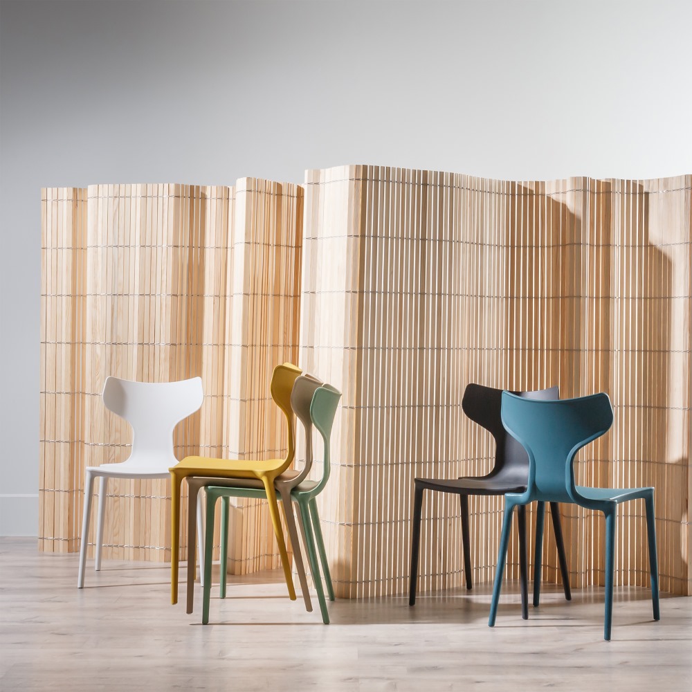 SILLA BEIGE POLIPROPILENO 47 X 41 X 83,50 CM - Imagen 2