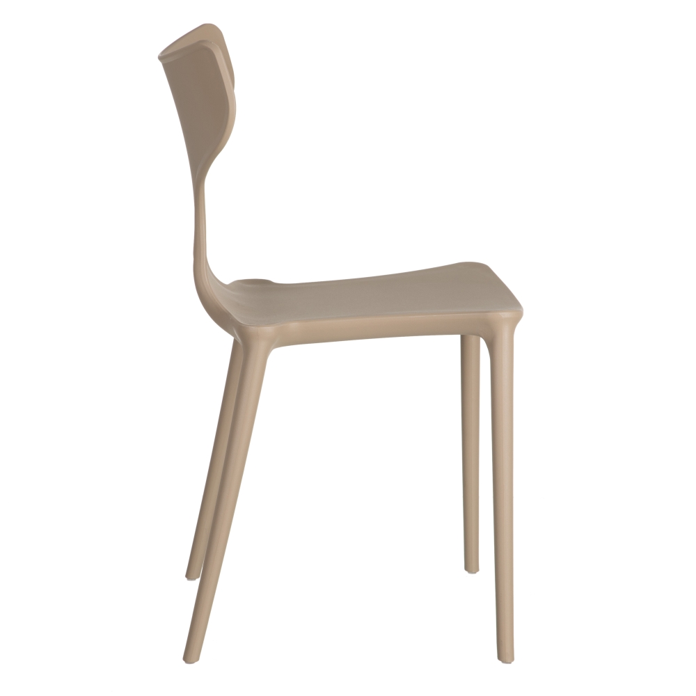 SILLA BEIGE POLIPROPILENO 47 X 41 X 83,50 CM - Imagen 3