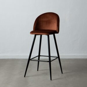 TABURETE ALTO TEJA TEJIDO-METAL SALÓN 40,20 X 48,20 X 102 CM