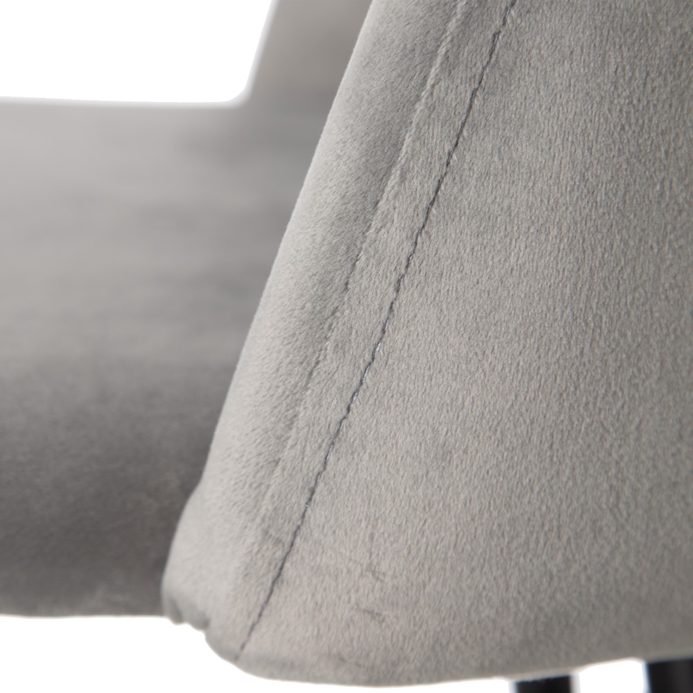 TABURETE ALTO GRIS TEJIDO-METAL SALÓN 40,20 X 48,20 X 102 CM - Imagen 5