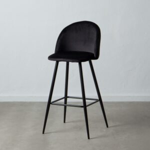 TABURETE ALTO NEGRO TEJIDO-METAL SALÓN 40,20 X 48,20 X 102 C