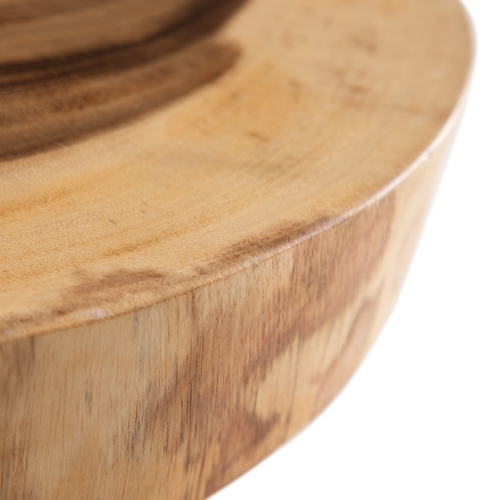 MESA CENTRO NATURAL MADERA DE SUAR 70 X 70 X 45 CM - Imagen 5