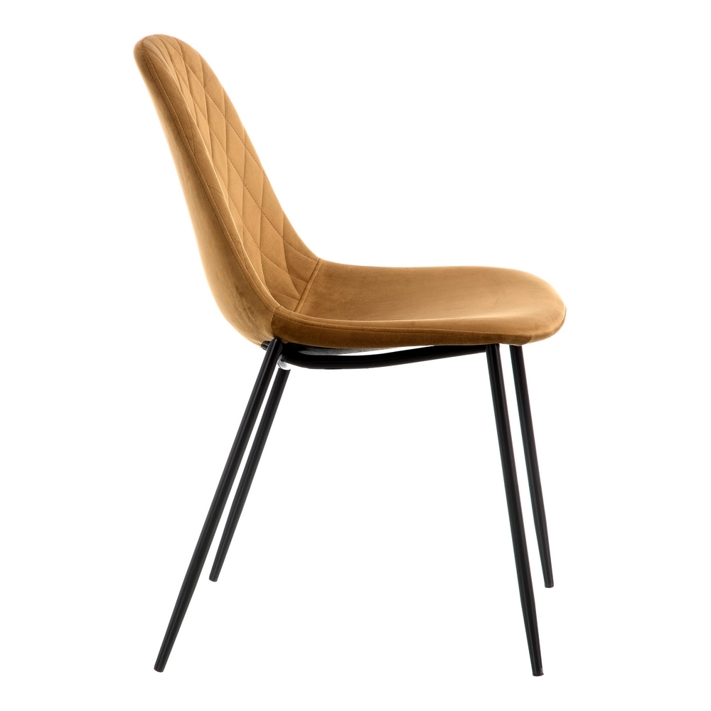 SILLA MARRÓN TEJIDO-METAL SALÓN 46 X 51 X 83,50 CM - Imagen 3