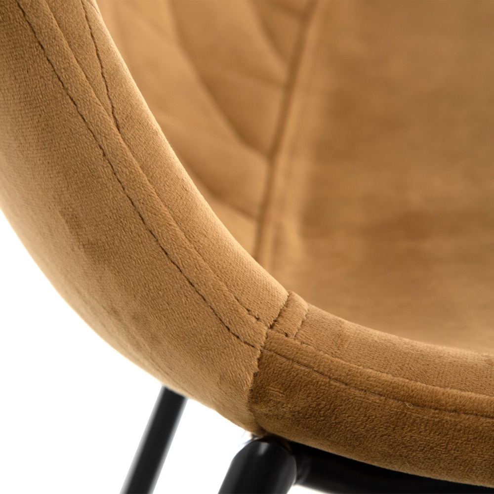 SILLA MARRÓN TEJIDO-METAL SALÓN 46 X 51 X 83,50 CM - Imagen 6