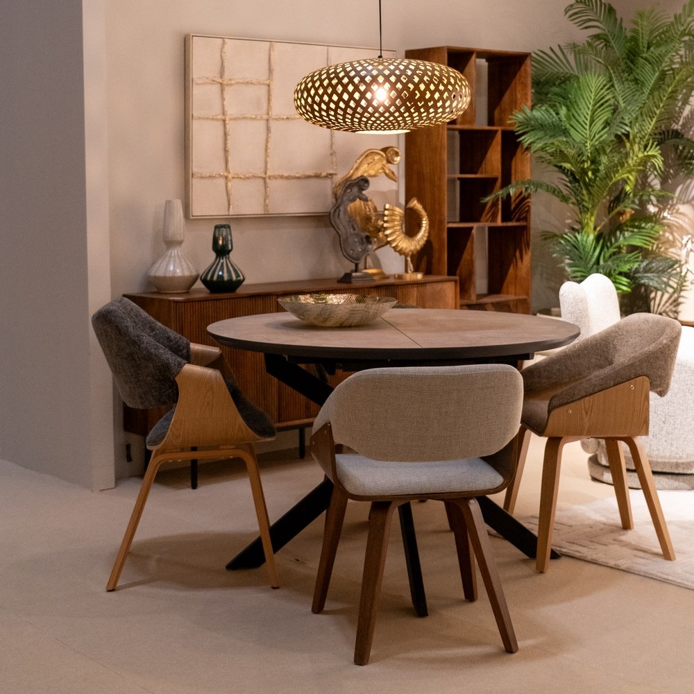 LÁMPARA TECHO ORO METAL ILUMINACIÓN 56 X 56 X 24 CM - Imagen 2