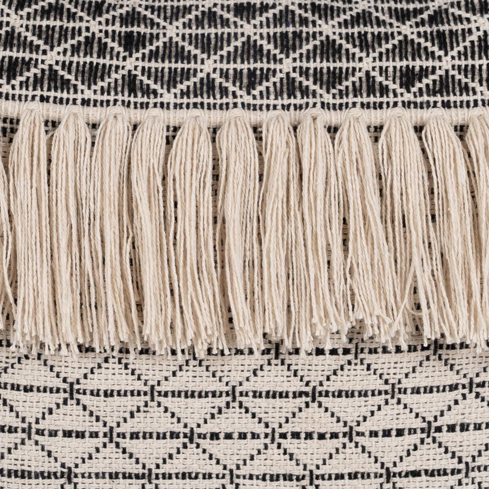 COJÍN BEIGE-NEGRO ALGODÓN DECORACIÓN 45 X 45 CM - Imagen 4