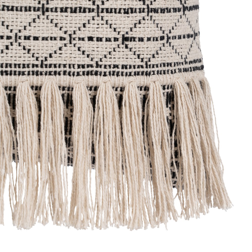 COJÍN BEIGE-NEGRO ALGODÓN DECORACIÓN 45 X 45 CM - Imagen 6