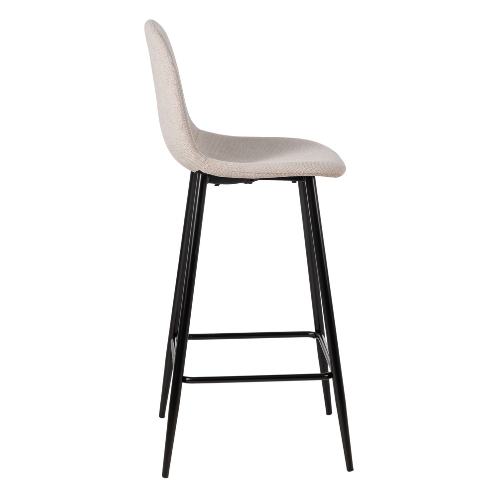 TABURETE CREMA TEJIDO-METAL SALÓN 45,50 X 45 X 105,50 CM - Imagen 3