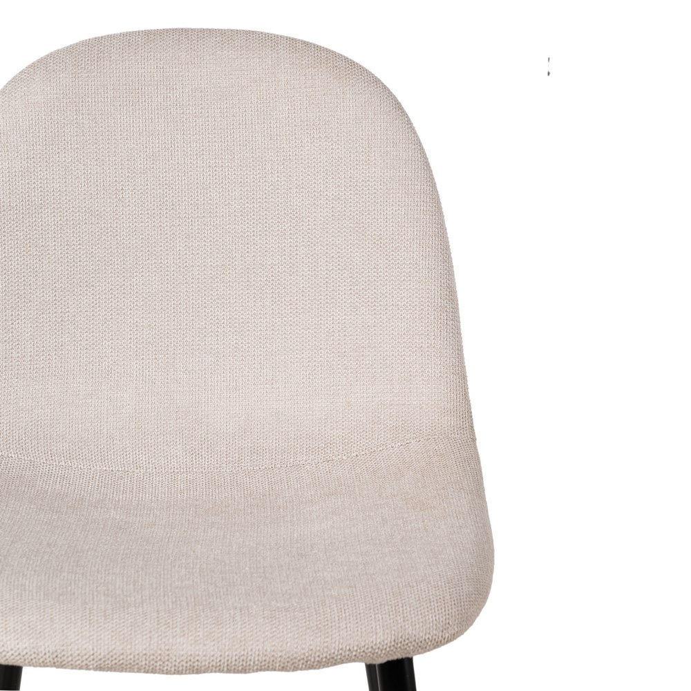 TABURETE CREMA TEJIDO-METAL SALÓN 45,50 X 45 X 105,50 CM - Imagen 5