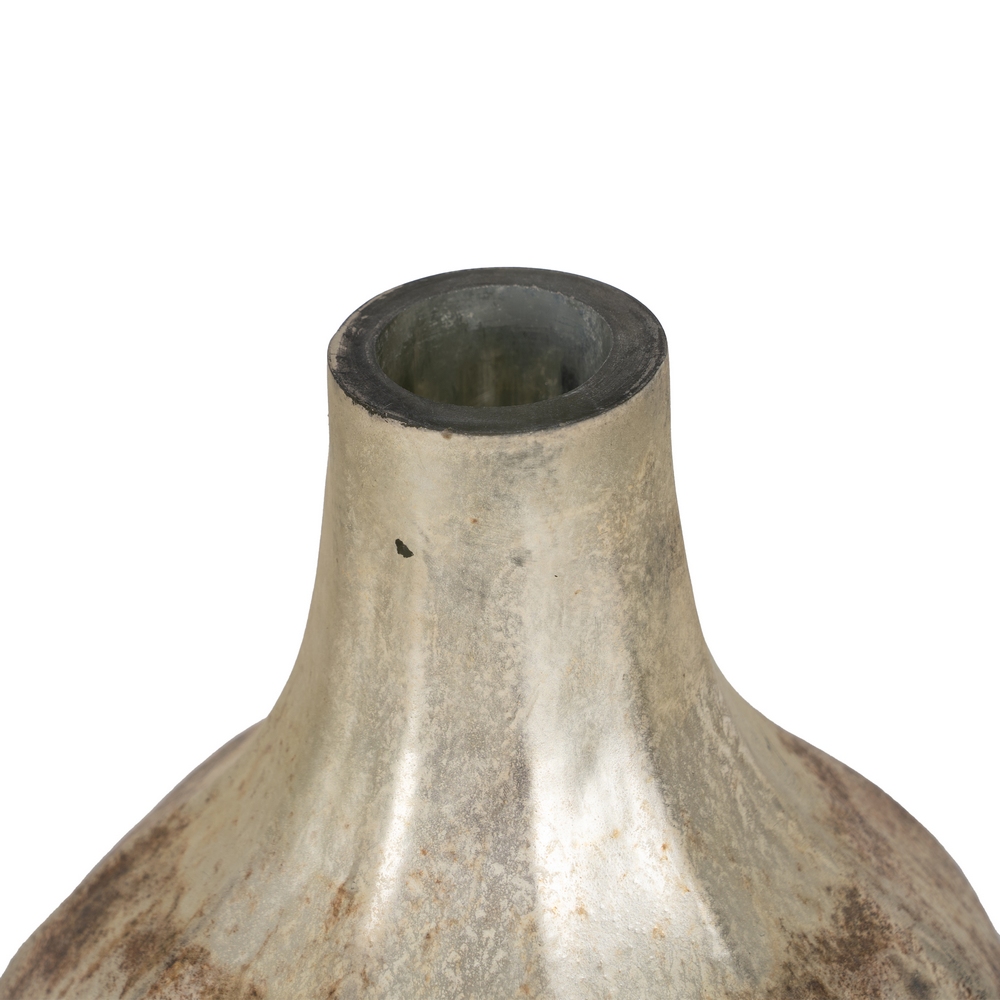 JARRÓN BLANCO ÓXIDO CRISTAL DECORACIÓN 15 X 15 X 33 CM - Imagen 3