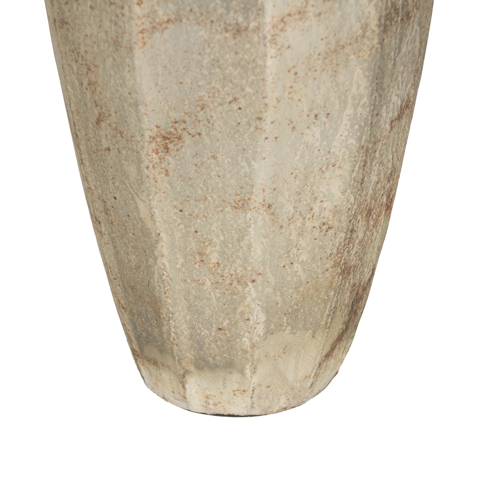 JARRÓN BLANCO ÓXIDO CRISTAL DECORACIÓN 15 X 15 X 33 CM - Imagen 6