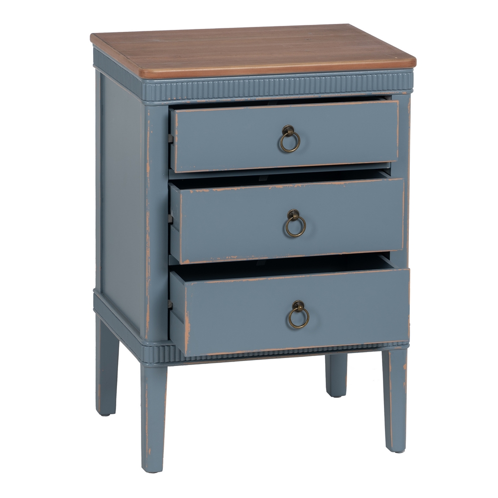 MESITA AZUL MADERA 50 X 38 X 72 CM - Imagen 3