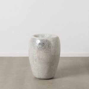 JARRÓN BLANCO FIBRA DE VIDRIO DECORACIÓN 46 X 46 X 70,50 CM