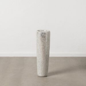 JARRÓN BLANCO FIBRA DE VIDRIO DECORACIÓN 25 X 25 X 82 CM