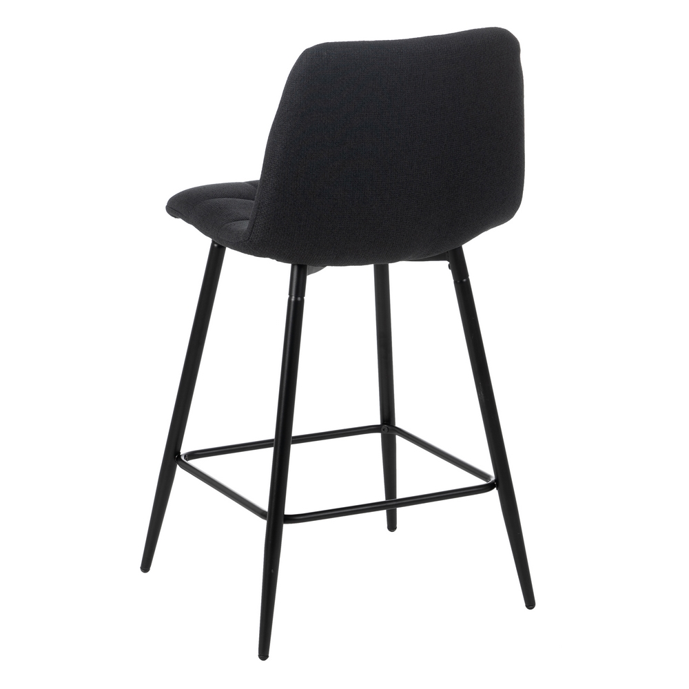 TABURETE NEGRO TEJIDO-METAL SALÓN 45 X 55 X 92 CM - Imagen 4