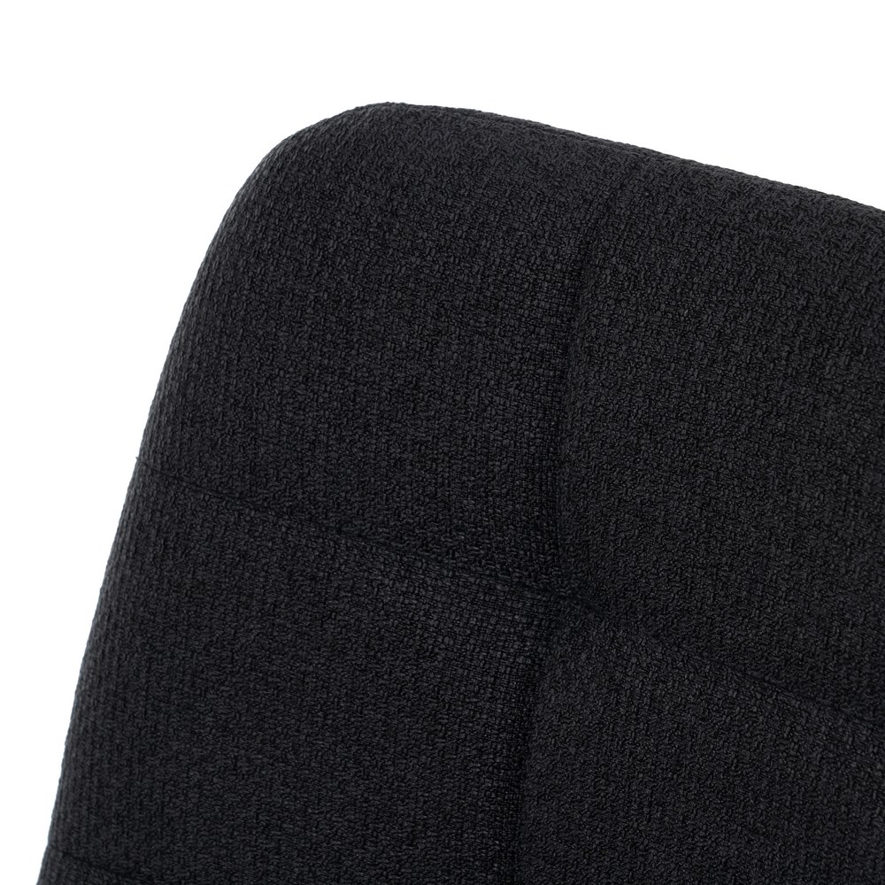 TABURETE NEGRO TEJIDO-METAL SALÓN 45 X 55 X 92 CM - Imagen 5