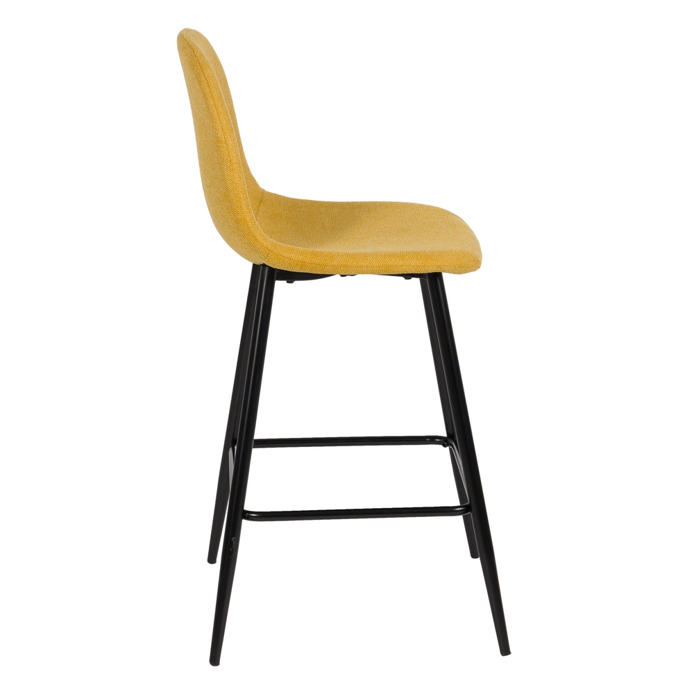 TABURETE MOSTAZA TEJIDO-METAL SALÓN 46 X 48 X 96 CM - Imagen 3