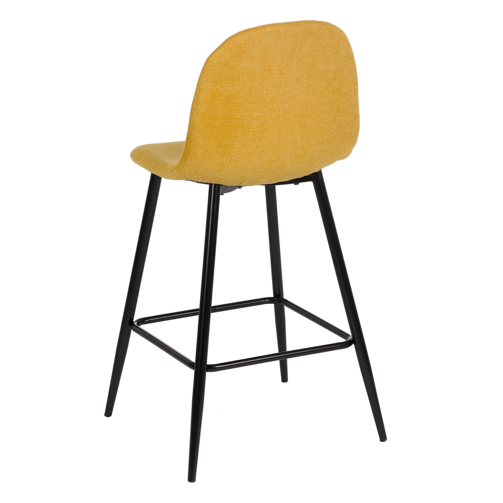 TABURETE MOSTAZA TEJIDO-METAL SALÓN 46 X 48 X 96 CM - Imagen 4