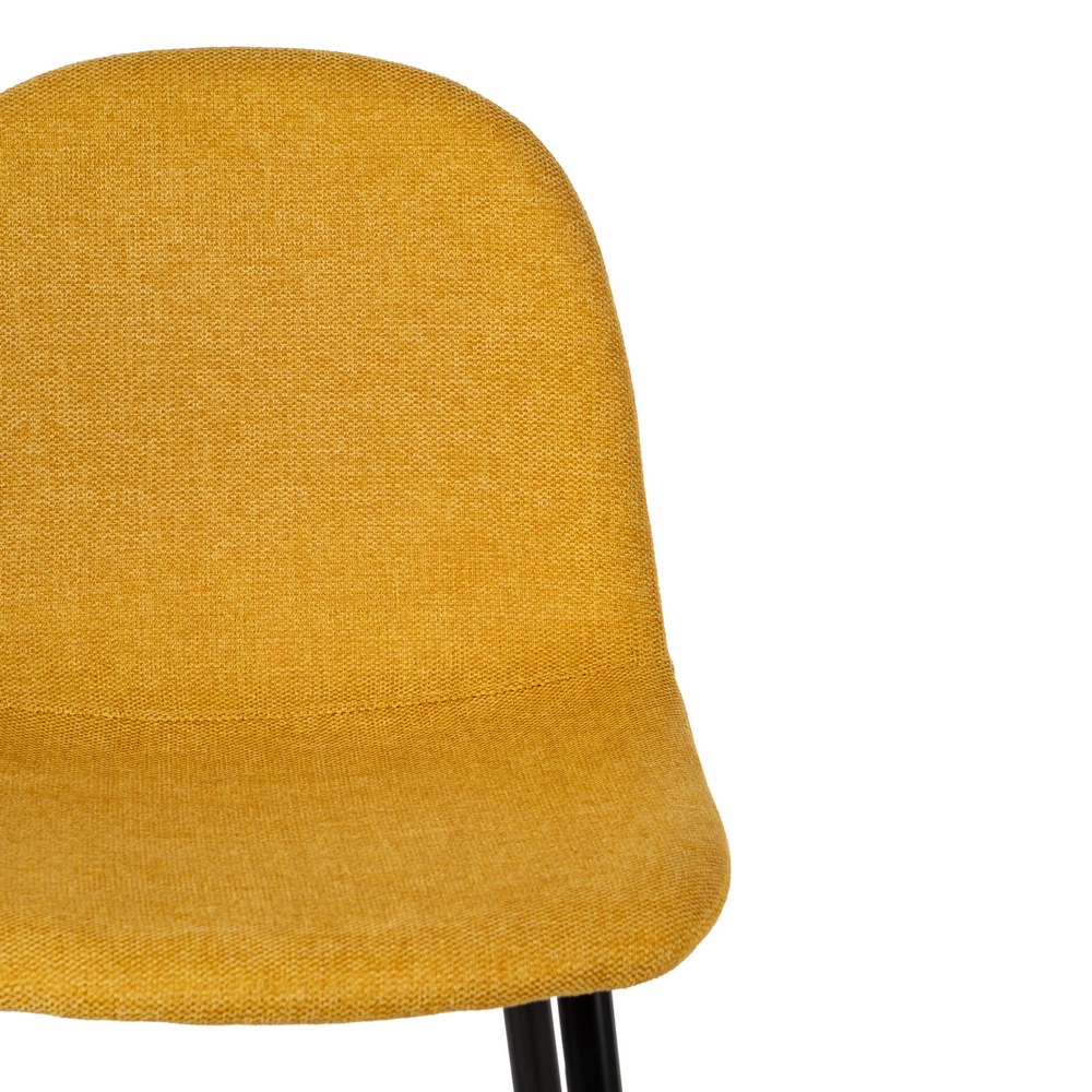 TABURETE MOSTAZA TEJIDO-METAL SALÓN 46 X 48 X 96 CM - Imagen 5