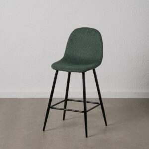 TABURETE VERDE TEJIDO-METAL SALÓN 46 X 48 X 96 CM