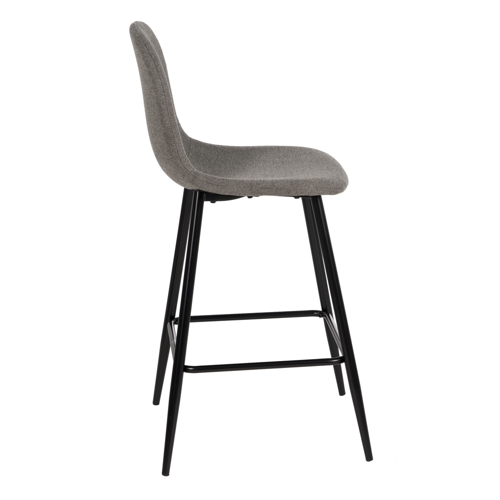 TABURETE GRIS OSCURO TEJIDO-METAL SALÓN 46 X 48 X 96 CM - Imagen 3