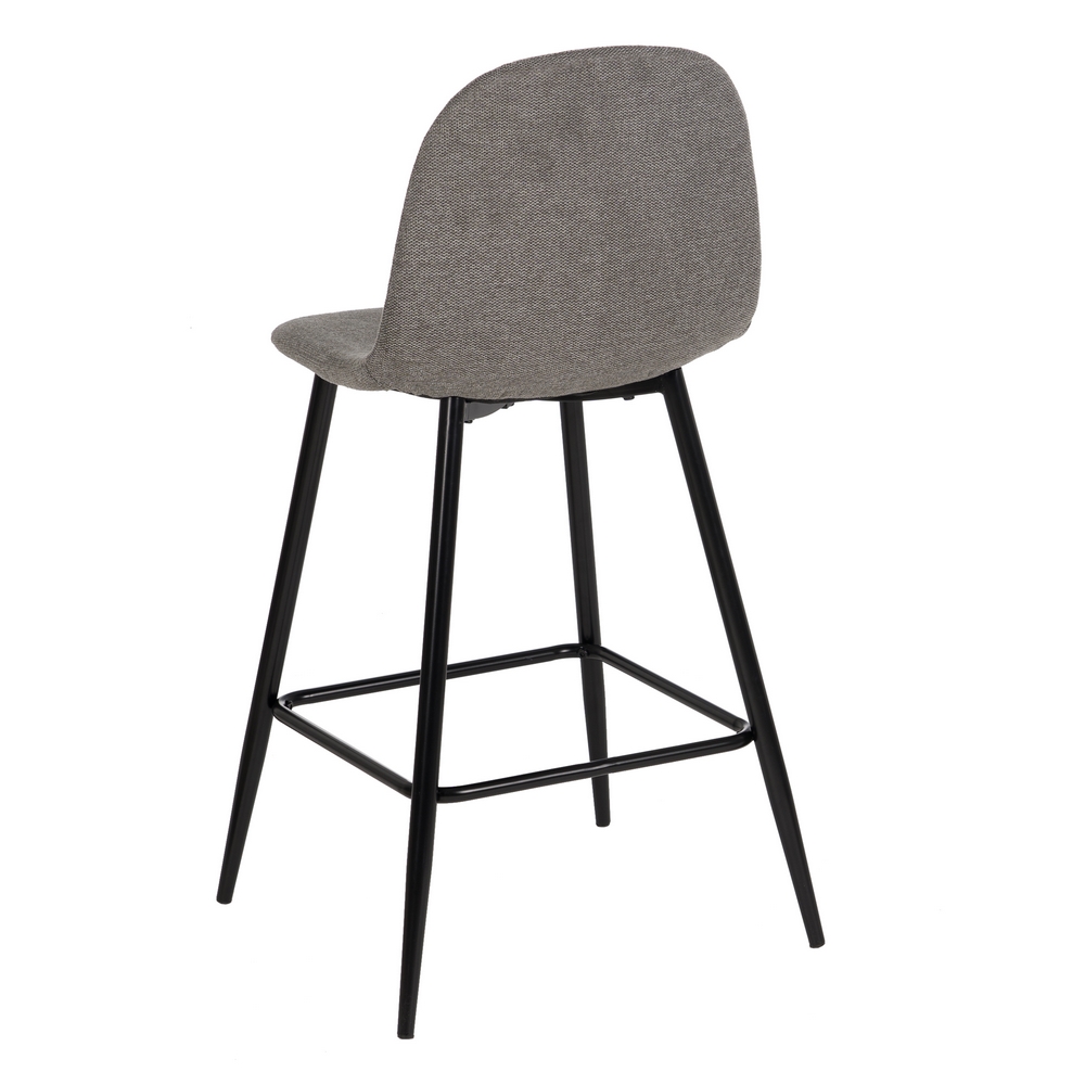 TABURETE GRIS OSCURO TEJIDO-METAL SALÓN 46 X 48 X 96 CM - Imagen 4