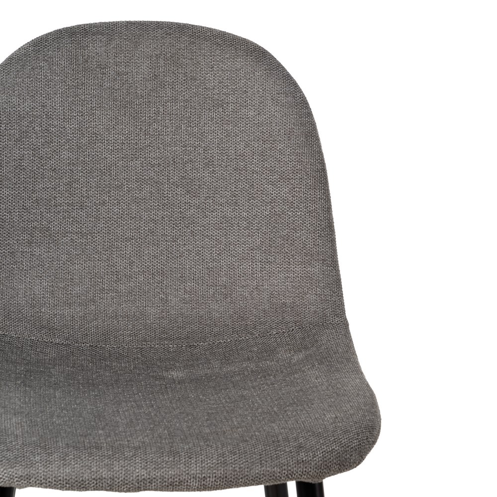 TABURETE GRIS OSCURO TEJIDO-METAL SALÓN 46 X 48 X 96 CM - Imagen 5