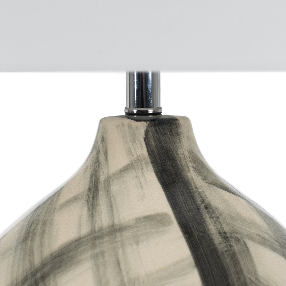 LÁMPARA MESA BLANCO-NEGRO 45 X 45 X 73 CM - Imagen 4