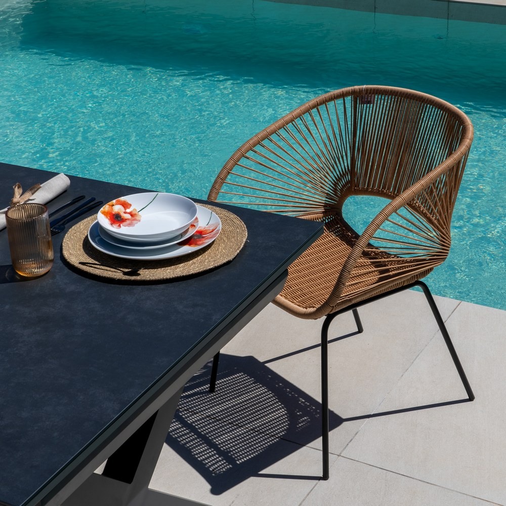 SILLA NATURAL PE-ACERO SALÓN 57 X 58 X 81 CM - Imagen 2