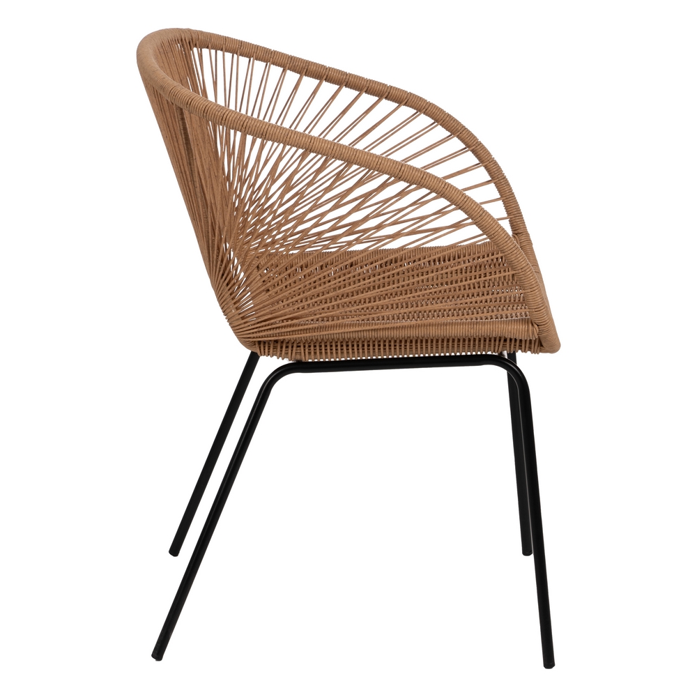 SILLA NATURAL PE-ACERO SALÓN 57 X 58 X 81 CM - Imagen 3