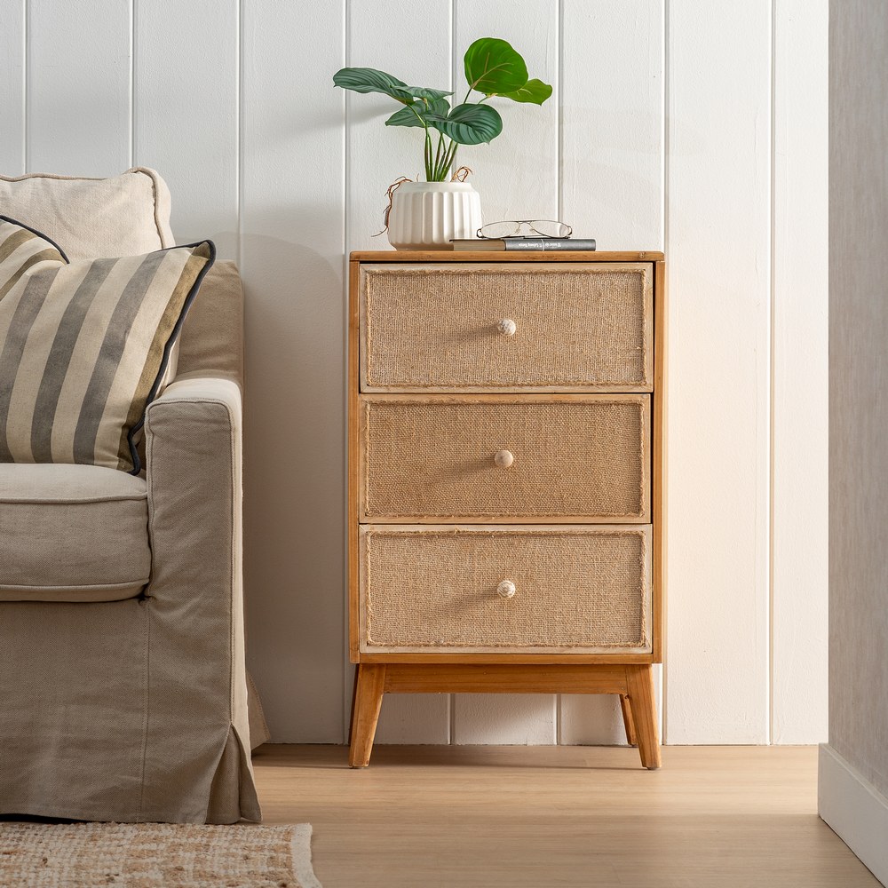 MESITA NATURAL DM-MADERA 46 X 37 X 76 CM - Imagen 2