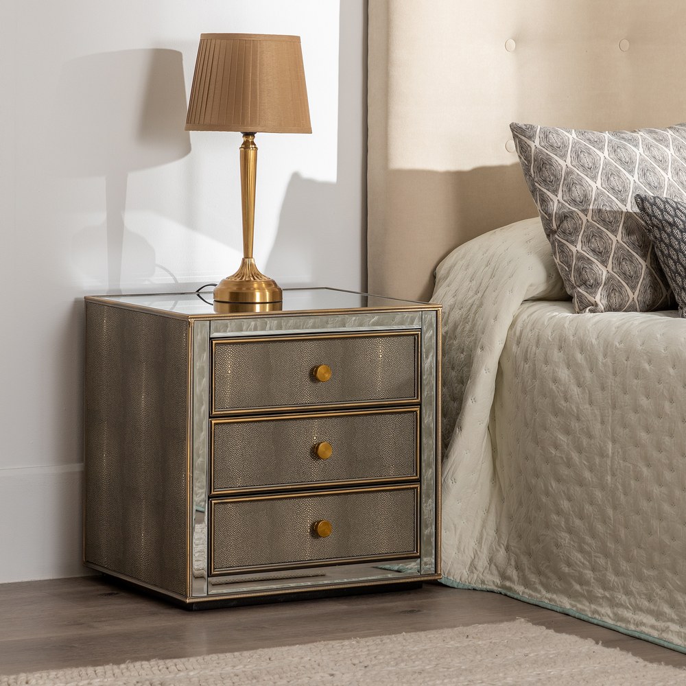 MESITA ESPEJO GRIS-PLATA DM-CRISTAL 51 X 41 X 51 CM - Imagen 2