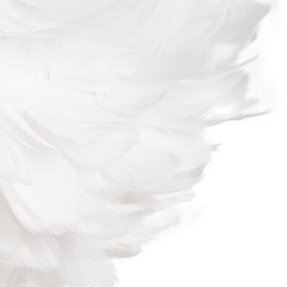 LÁMPARA TECHO BLANCO-ORO PLUMAS 40 X 40 X 25 CM - Imagen 5