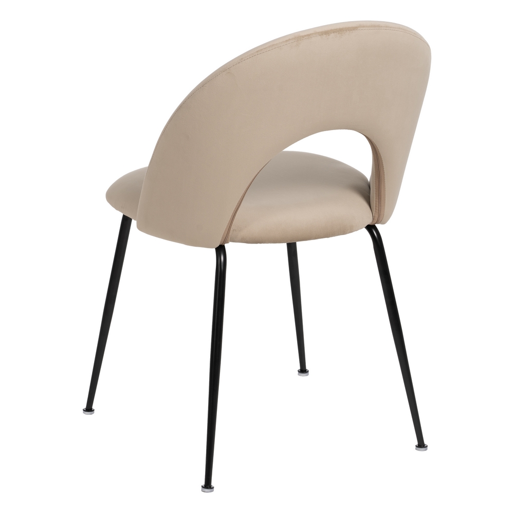 SILLA BEIGE TEJIDO-METAL CONTRACT 49 X 60 X 81 CM - Imagen 4