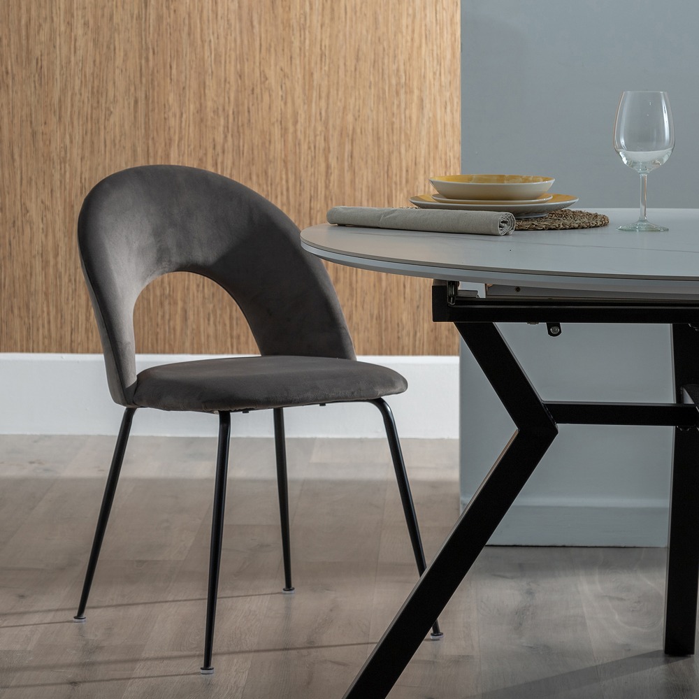 SILLA TAUPE TEJIDO-METAL CONTRACT 49 X 60 X 81 CM - Imagen 2