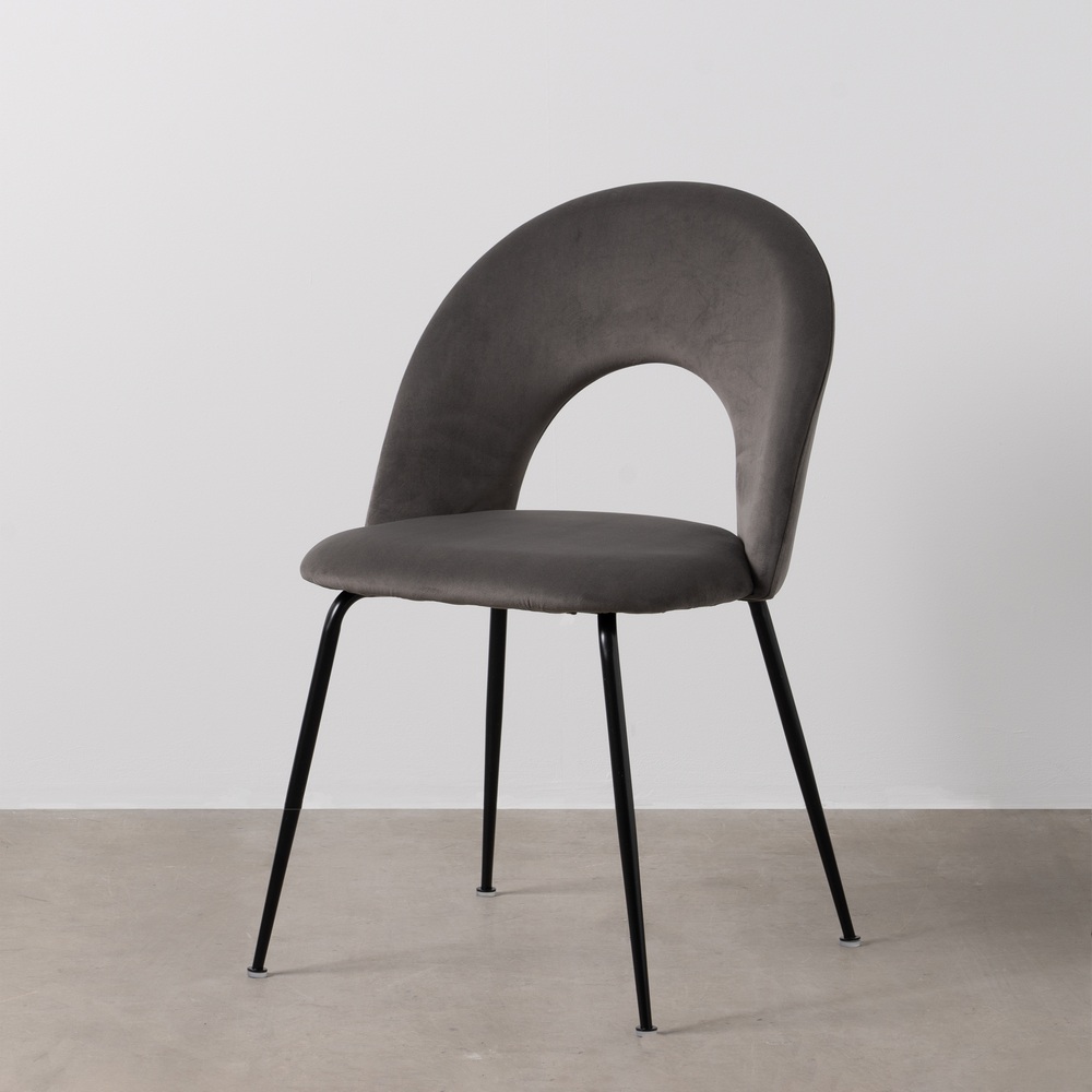 SILLA TAUPE TEJIDO-METAL CONTRACT 49 X 60 X 81 CM