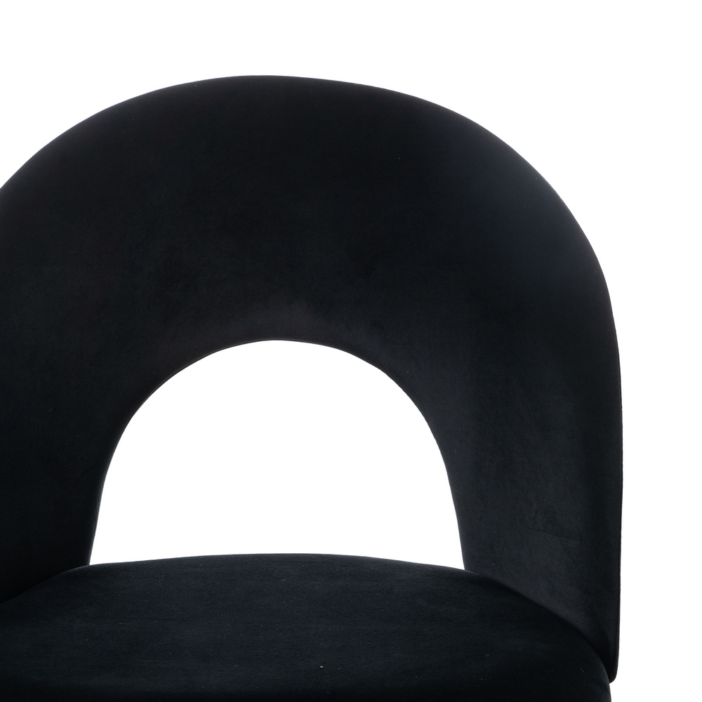 SILLA NEGRO TEJIDO-METAL CONTRACT 49 X 60 X 81 CM - Imagen 5