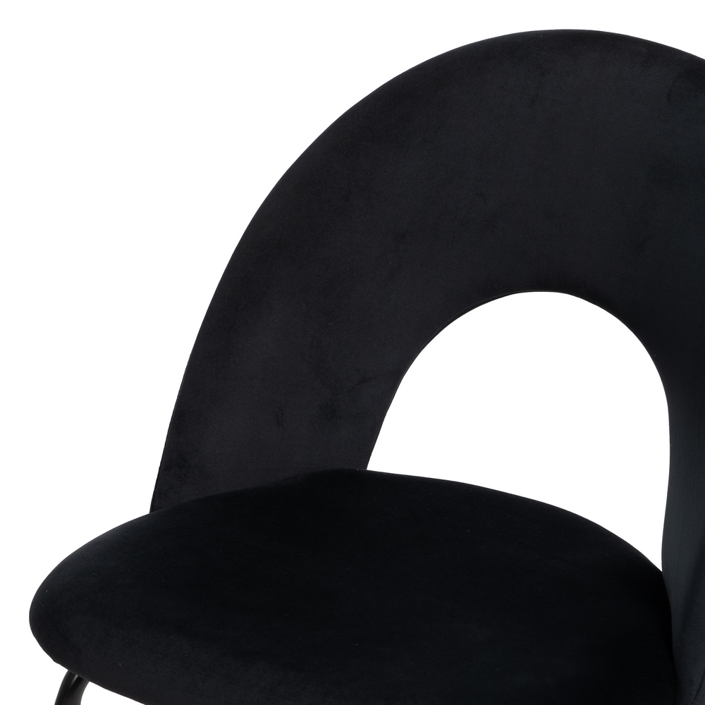 SILLA NEGRO TEJIDO-METAL CONTRACT 49 X 60 X 81 CM - Imagen 6