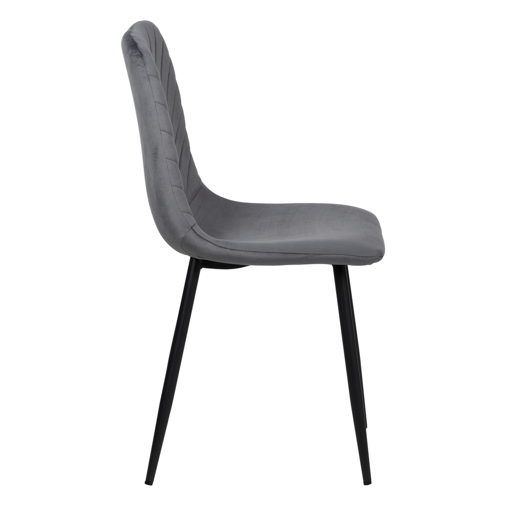 SILLA GRIS TERCIOPELO CONTRACT 45 X 51 X 88,50 CM - Imagen 3