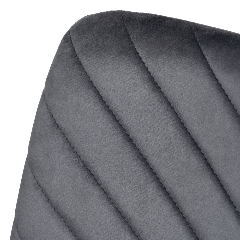 SILLA GRIS TERCIOPELO CONTRACT 45 X 51 X 88,50 CM - Imagen 6