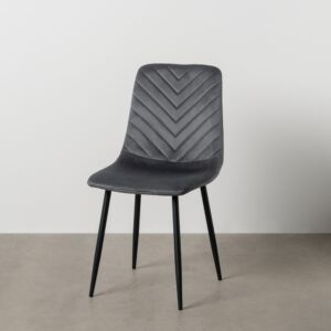 SILLA GRIS TERCIOPELO CONTRACT 45 X 51 X 88,50 CM