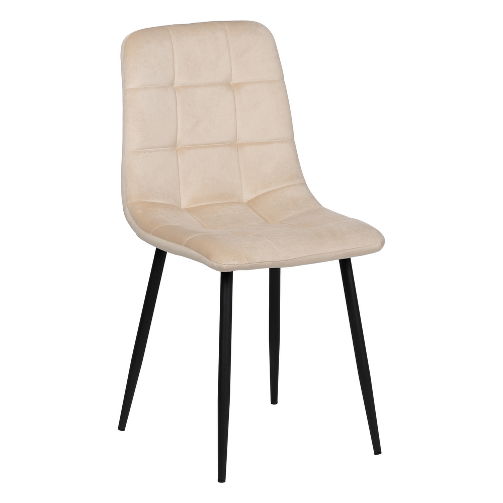 SILLA BEIGE TERCIOPELO CONTRACT 45 X 51 X 88,50 CM - Imagen 2