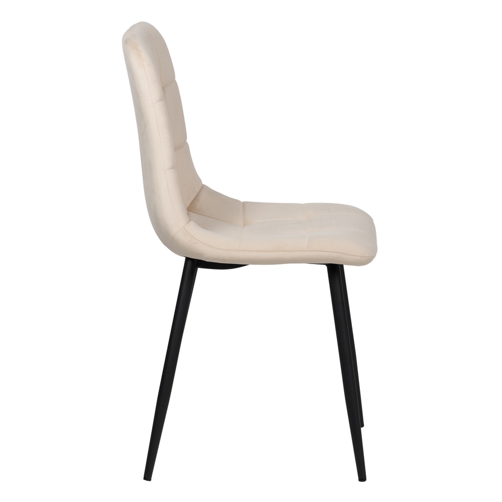 SILLA BEIGE TERCIOPELO CONTRACT 45 X 51 X 88,50 CM - Imagen 3