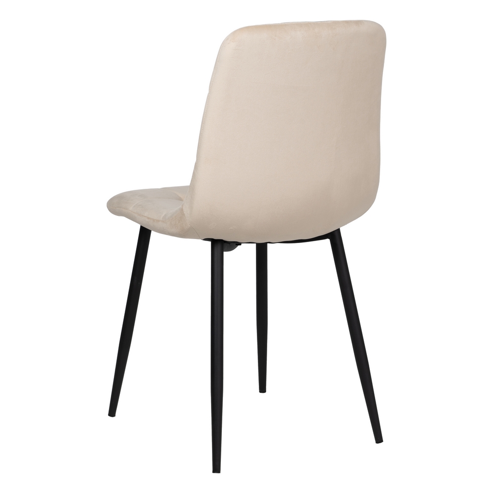 SILLA BEIGE TERCIOPELO CONTRACT 45 X 51 X 88,50 CM - Imagen 4