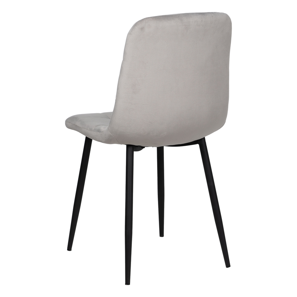 SILLA GRIS CLARO TERCIOPELO CONTRACT 45 X 51 X 88,50 CM - Imagen 4