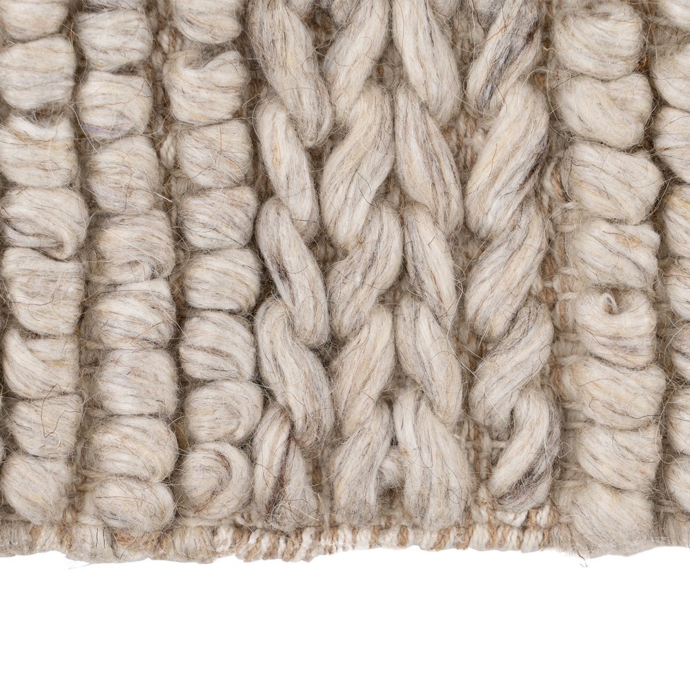 ALFOMBRA TAUPE TEJIDO DECORACIÓN 80 X 150 CM - Imagen 4