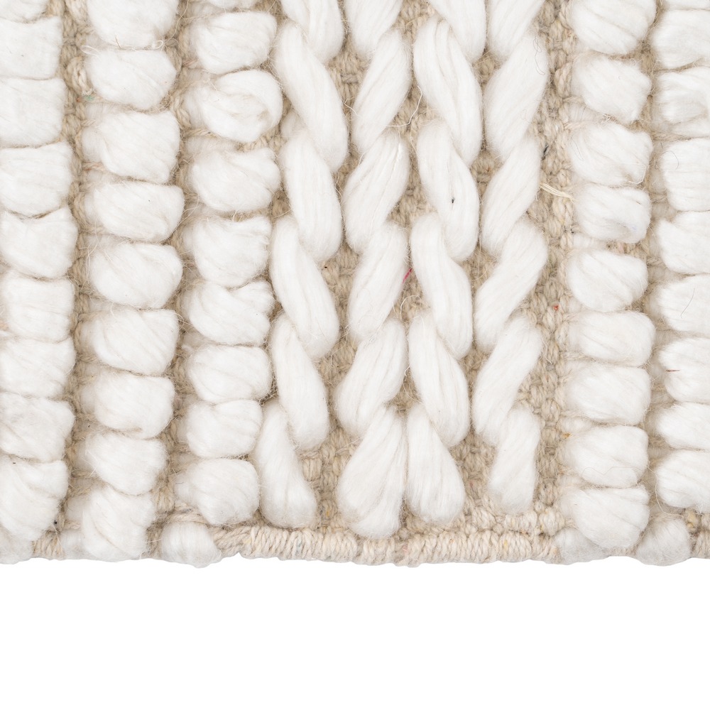 ALFOMBRA CREMA TEJIDO DECORACIÓN 80 X 150 CM - Imagen 4